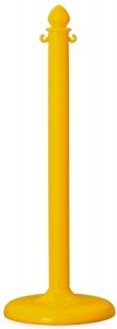 Lightweight Yellow Plastic Stanchions