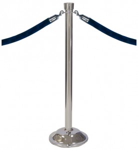 Classic Chrome Post and Rope Stanchions
