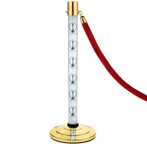 Brass Lighted LED Post and Rope Stanchions