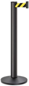 Black Heavy Duty Industrial Safety Stanchion