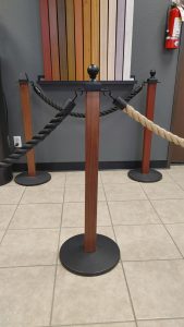 Brown Wood Stanchion 508 Ball Top