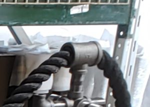 Pipe Stanchion With Rope Pass Through