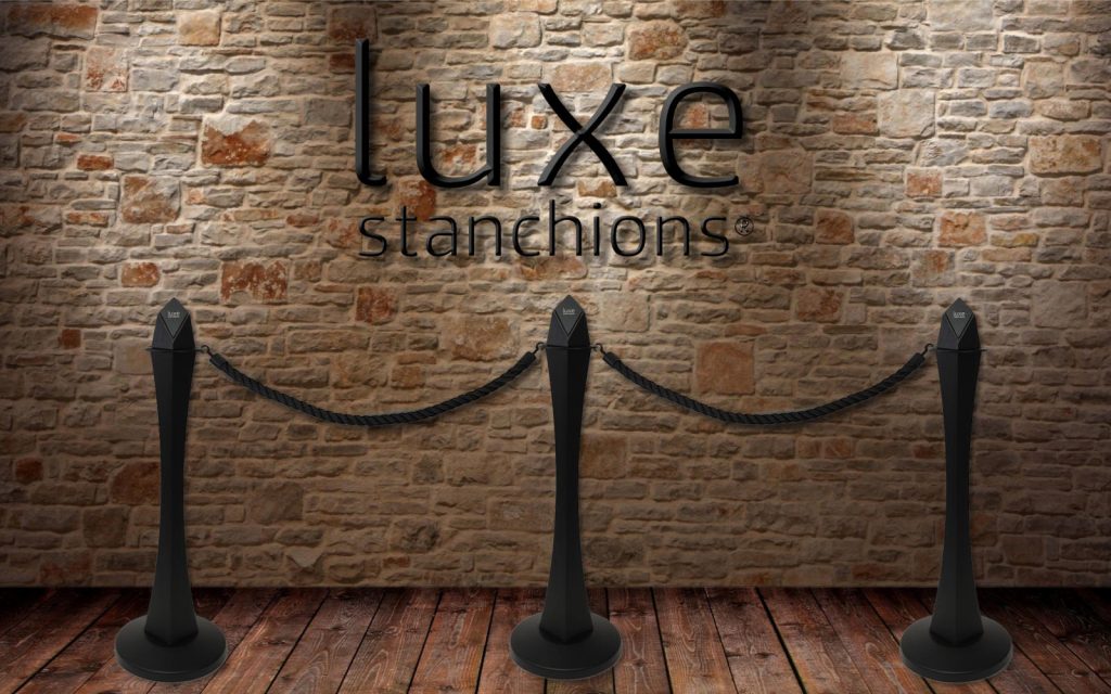 Black Rope Post Stanchions For Hotels Lobbies