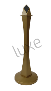 Luxe Antique Gold Post and Rope Stanchion