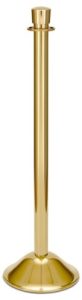 Polished Gold Post and Rope Stanchion