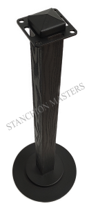 Stanchion Masters Industrial Black Wood Post