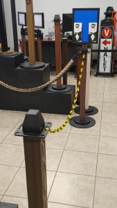 Black and Yellow Plastic Chain for Stanchions