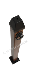 Stanchion Masters 508 brown aluminum deck post tall cap