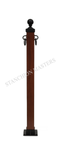 Stanchion Masters 508 brown wood deck post ball cap