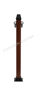Stanchion Masters 508 brown wood deck post tall cap