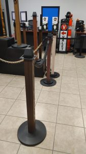 Twisted Black Stanchion Ropes