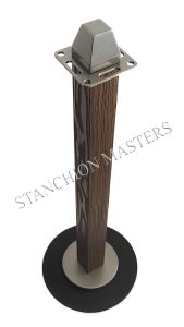 Brown Wooden Silver Nickel Stanchion