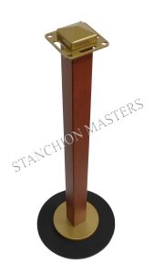 Red Mahogany Wooden Silver Nickel Stanchion