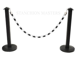 Black and White Stanchion Ropes