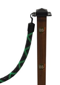 Stanchion Masters Black Neon Green Rope