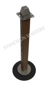 Old Fashioned Brown Wooden Silver-stanchion