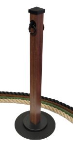 Harvest Walnut Wooden Stanchion Wheelchair Friendly Base