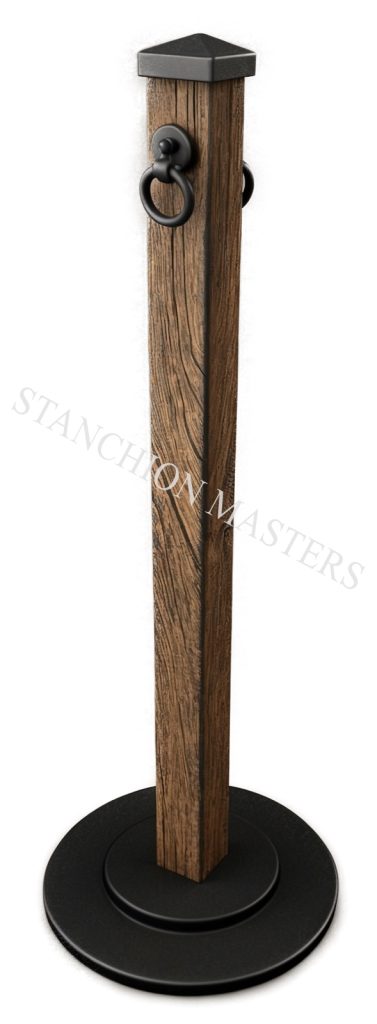 antique faux wood stanchion