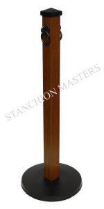 rustic wooden stanchions