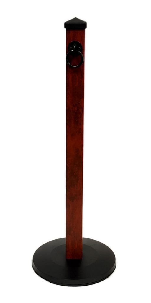 dark red marble stanchion