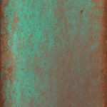 aqua blue faux rust