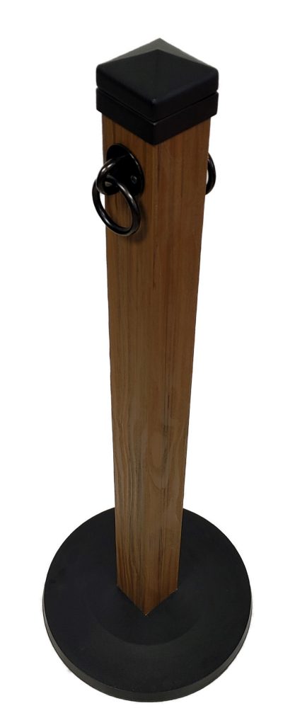 brown oak wpc wood stanchion