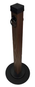 dark brown walnut wpc wood stanchion