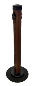 dark brown walnut wood stanchion