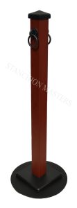 Mahogany Wood Stanchion Square Base