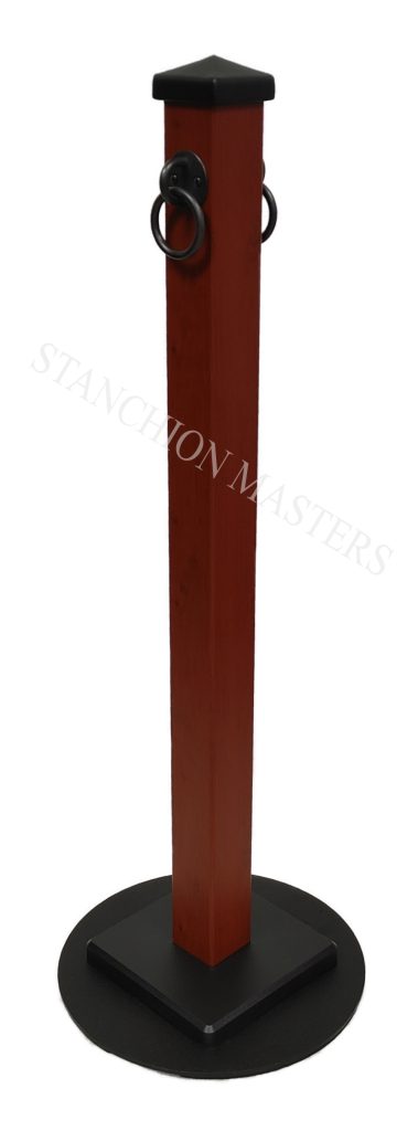 Mahogany Wood Stanchion Square Base