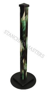 green hued art deco stanchions