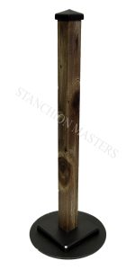 rustic weathered wood stanchion