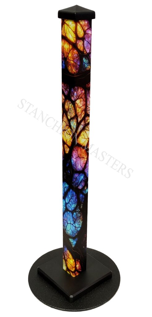 Vine Covered Stained Glass Stanchion