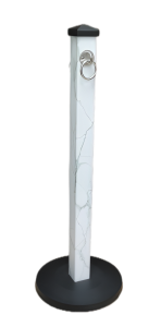 white marble stanchion