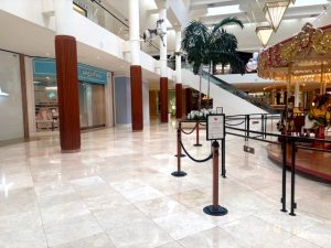 orange wood stanchions