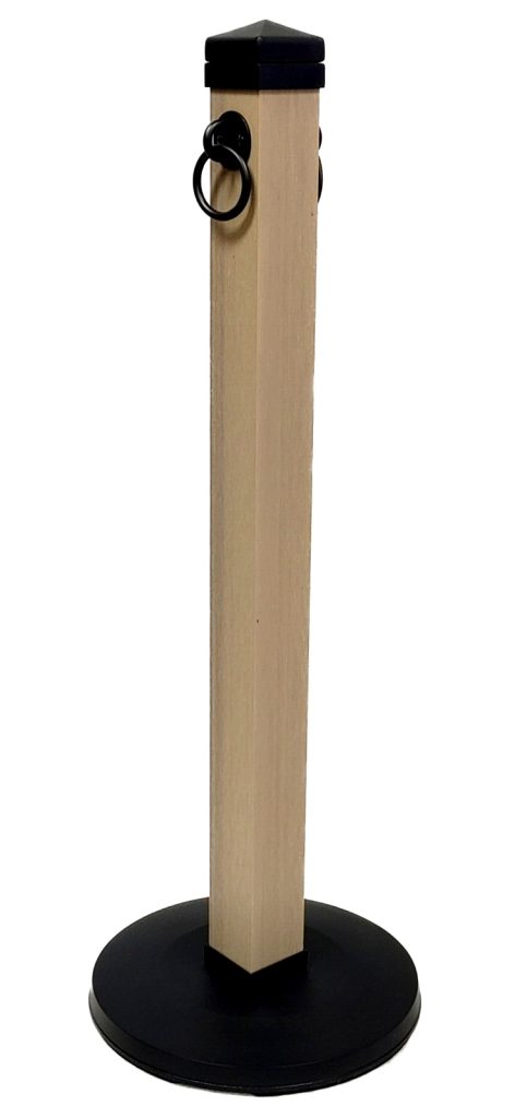 faux wood ash color stanchion