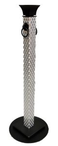 silver flared top stanchion