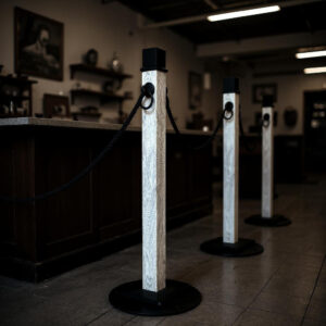 cubelle white classic stanchions