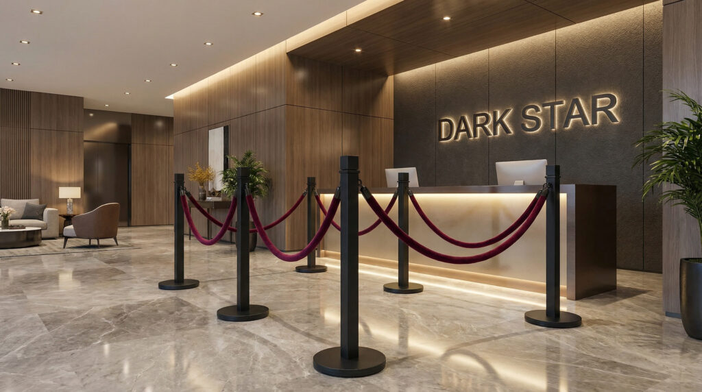 Dark Star modern black stanchions
