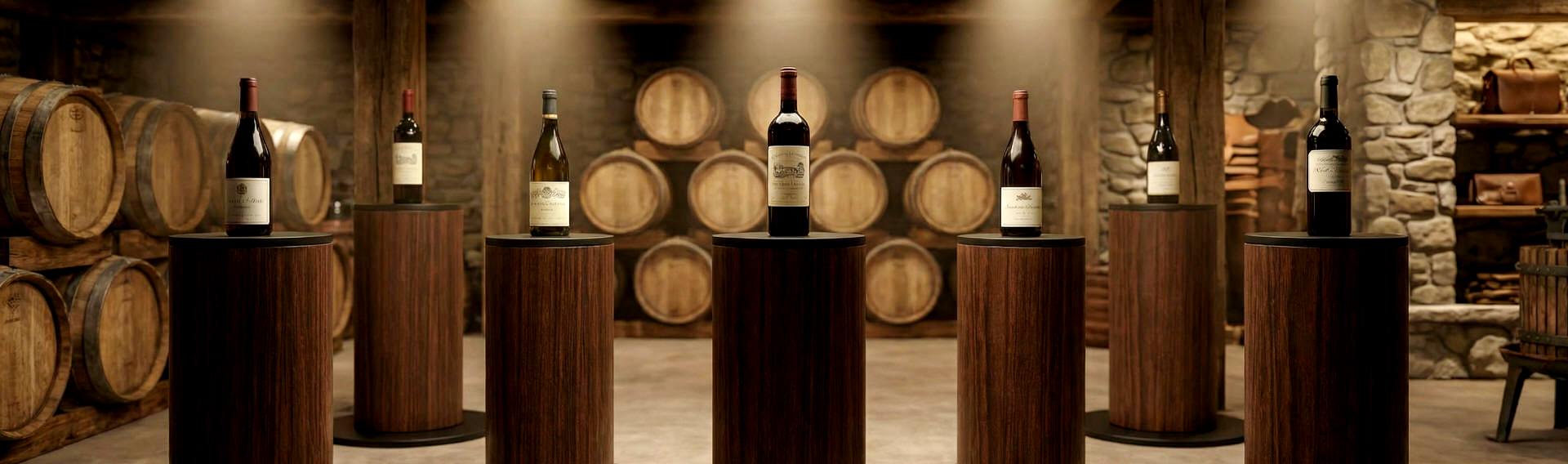 Wine Beverage Bottle Display Pedestals